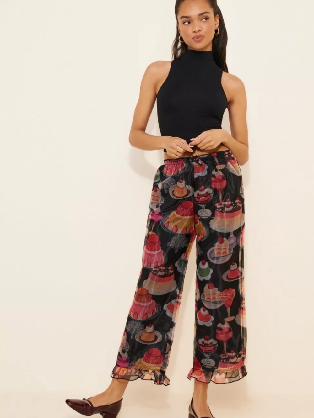PLUS SIZE: Lisa Says Gah Desert Table Liora Ruffle Pants